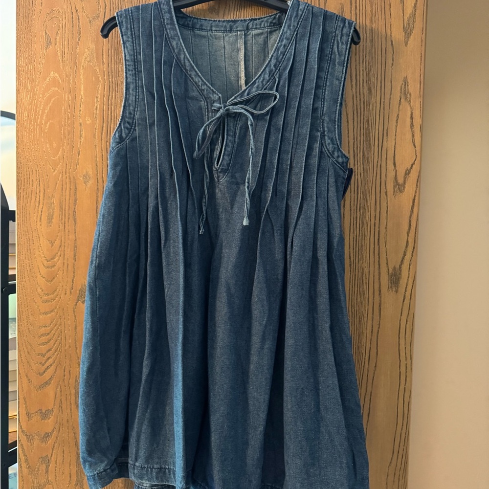 Denim Bow Romper